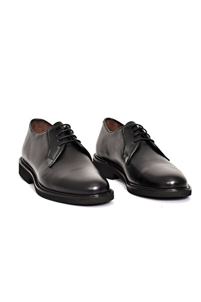 DANACI Hakiki Deri Siyah Klasik Erkek Ayakkabı EVA Taban Bağcıklı - Tuna 9437