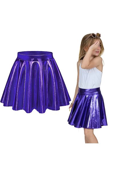 ERDEM KIDS Metallic Shiny Sparkle pantaloni scurți evazați petrecere, spectacol, eveniment, fustă sărbătoare