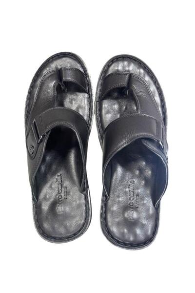 Pierre Cardin Flip Flop Sole Genuine Leather Men's Slippers