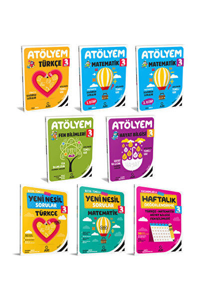 Arı Yayıncılık 3. Sınıf Atölyem Set (8 Kitap)