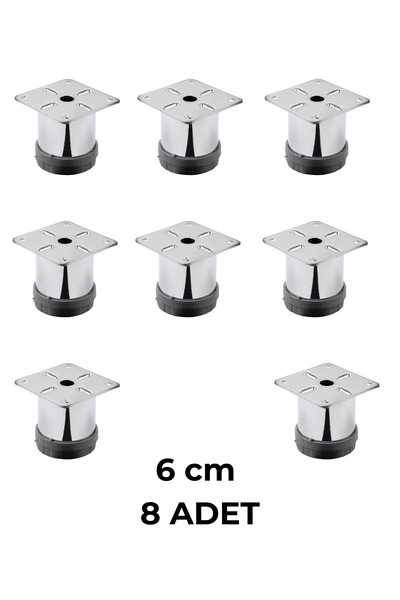Genel Markalar 8 ADET 6 cm Mobilya Kanepe Baza Koltuk Metal Destek Yükseltici...