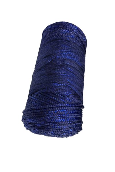 Biomak Macrame Thread 3mm Polyester Navy Blue Glitter