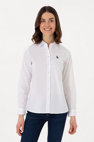 U.S. Polo Assn. Women's White Long Sleeve Basic Shirt 50298113 -Vr013