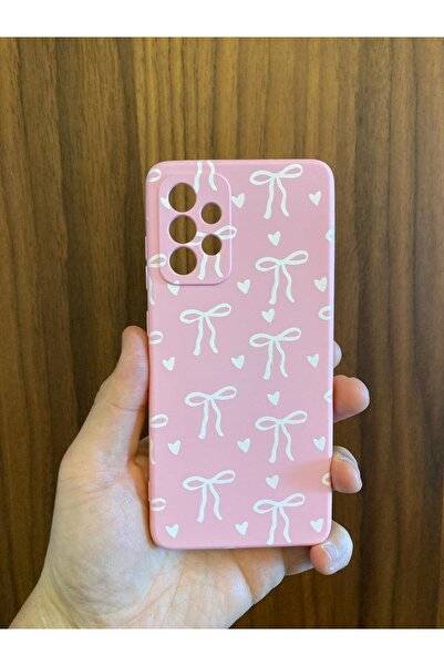 Newon حافظة هاتف سامسونج جالاكسي A72 مخملية داخلية مع طباعة شريطية/فيونكة