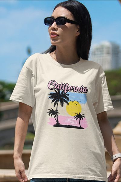 SUNFREE ΔΙΑΣΤΑΣΗ ΓΥΝΑΙΚΕΙΟ ΜΠΛΟΥΖΑ POPULAR TREND CALIFORNIA PRINTED