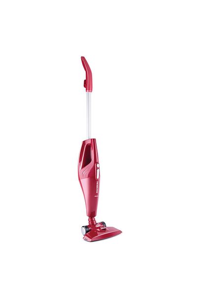 Hausberg Aspirator vertical de mana HB-2827RS 2 in 1, fara sac, aspirare uscata, 1.2 l, 800 W, rosu