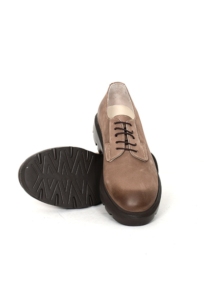 Tuna Genuine Nubuck Leather Beige Men's Shoes Eva Sole - 2595