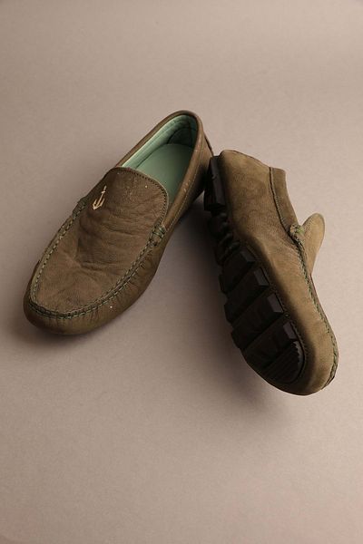 Gondol Loafer clasic pentru bărbați din piele naturală kaki 40 TTX.203
