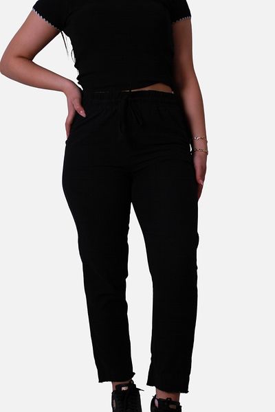 trender Pantaloni de trening negri pentru femei 5134