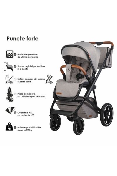 Coccolle Modular stroller 2in1 C Nessia Lunar rock