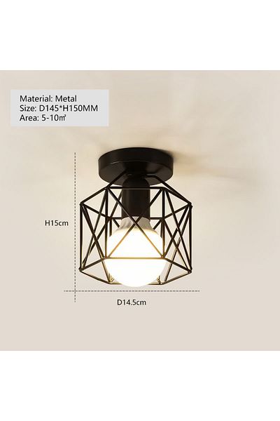 Choice A No Bulb Retro E27 Ceiling Lamps for Corridor Foyer Balcony Indoor Vintage Ceiling Lighting Fixture