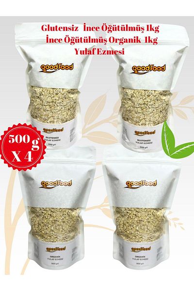 Good Food Finely Ground Gluten-Free Oatmeal Is 500 Gr & Finely Ground Organic Oatmeal Is 4X2 kg