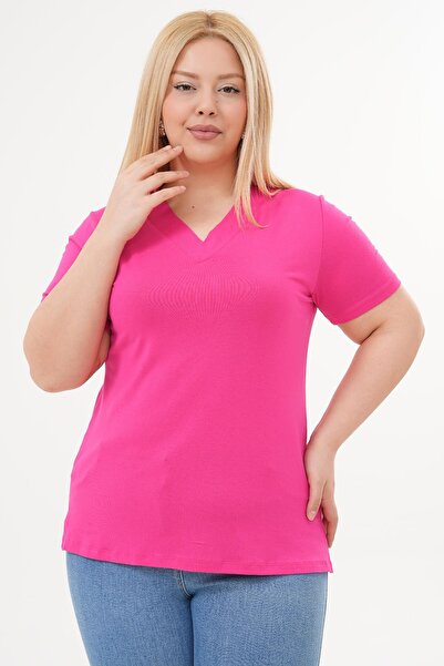 Siyezen Large Size V-Neck Bamboo Tshirt