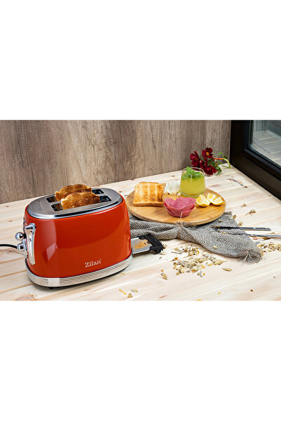 Zilan Φρυγανιέρα RETRO ZLN7040 ZLN7040 Κόκκινη, 6 βαθμίδες φρυγανίσματος, ενδεικτική λυχνία για σηματοδότηση