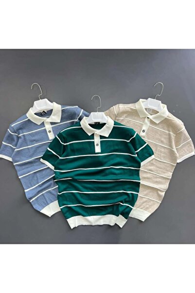 pepule Συσκευασία 3 μπλουζών με σμαραγδένιο μπεζ μπλε Klas με κομμάτια πλεκτό...