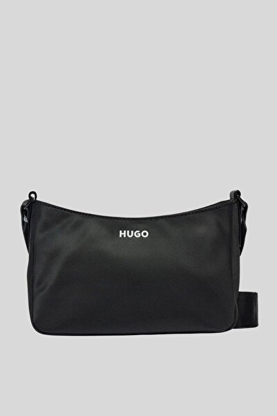 HUGO Marka Logolu Askılı Günlük Spor Kadın Omuz Çantası Siyah