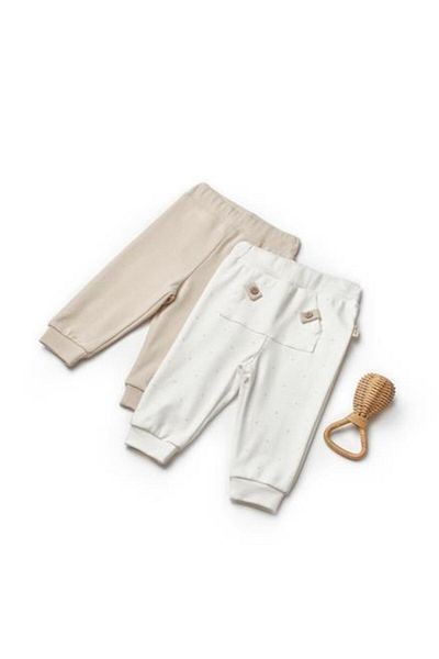 BabyCosy Organic Wear Baby 2-Piece Pants 100% Organic Cotton, Baby-Newborn Series - Csy8105