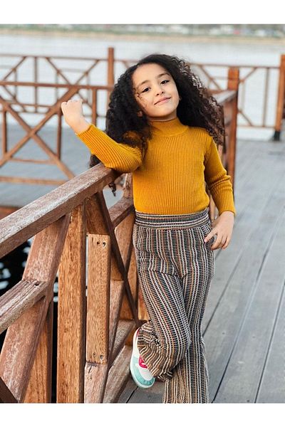 Hilal Akıncı Kids Knitwear Sweater and Glitter Pants