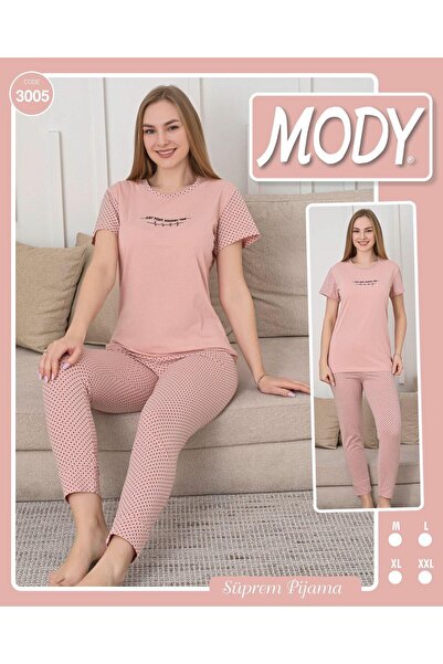 MODY Yarım Kollu Pamuklu Kadın Pijama Takım