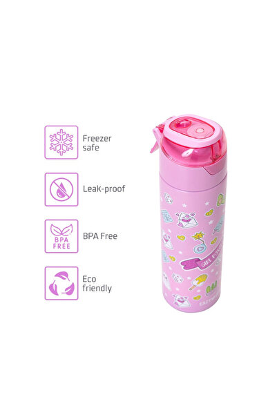 Eazy Kids Insulated Steel Water Bottle w/ Spray Pink - 640ml