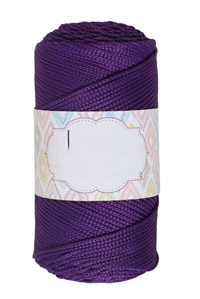 Leyaton حبل مكرامية 3 مم من البوليستر باللون الأرجواني الداكن LWLHM-RSYT34