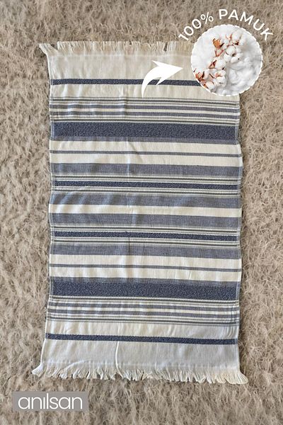 Anılsan Ocean Breeze Stripe Detail Πετσέτα θαλάσσης 100% βαμβάκι 50x80