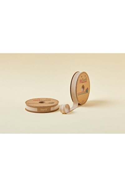 Twin Store شريط مخطط بطبقات C09 بني اللون 2 سم 25 متر 65% 35% بوليستر 35%