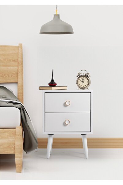 FLORADESİGN Flora Savis Çekmeceli Komodin (Beyaz) DMT01