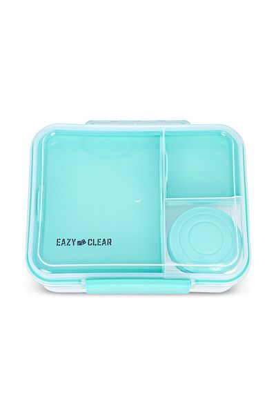 Eazy Kids صندوق غداء بينتو قابل للتحويل بسعة 1650 مل مع وعاء صلصة سعة 150 مل - أخضر