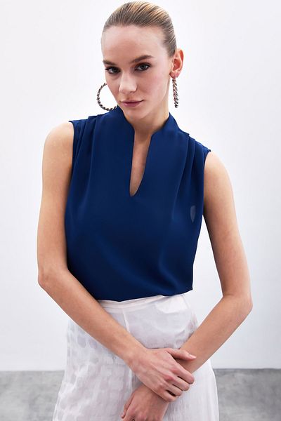 Sateen Μπλουζάκι με γιακά Navy Blue Judge