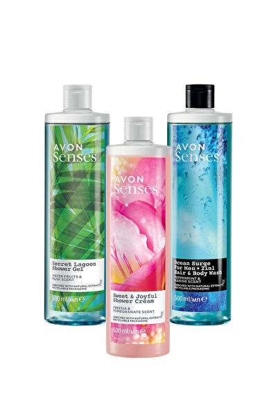 AVON Nane Deniz Frezya Nar ve Misk Kokulu Erkek Kadın Duş Jeli Paketi