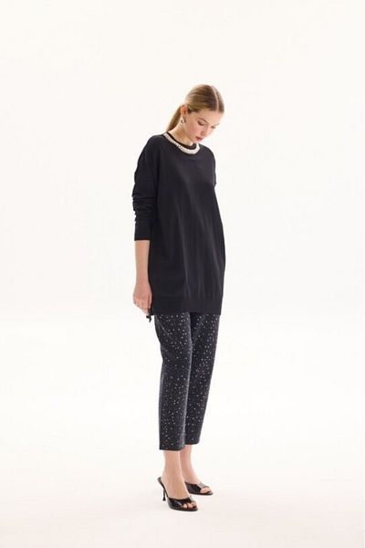 Missemramiss 4710 Stone Embroidered Mercerized Tunic