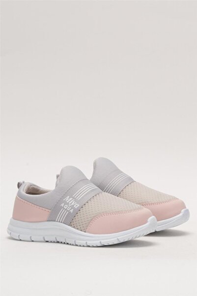 Liger Unisex Elastic Lightweight Airfle Children's Sports Shoes Gray - Powder