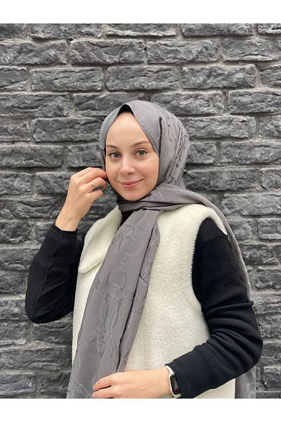 HAREM SCARF Σκαντζόχοιρος Anthracite Harem Maria Shawl