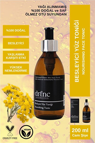 dr.fnc Doğal Vegan Saf Altın otu suyunda elde Besleyici Yüz Toniği - Isparta'...