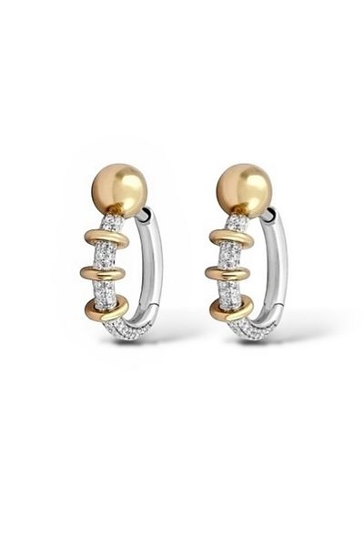 neslyaccessories Rain Topcuklu Hoop Earrings
