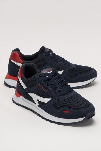 Liger Men's Orthopedic Daily Walking Running Sneaker Sports Shoes Dark Blue - Red