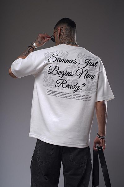 king brich Μπλουζάκι Unisex Oversize Fit με εμπριμέ λεπτομέρεια κεντήματος