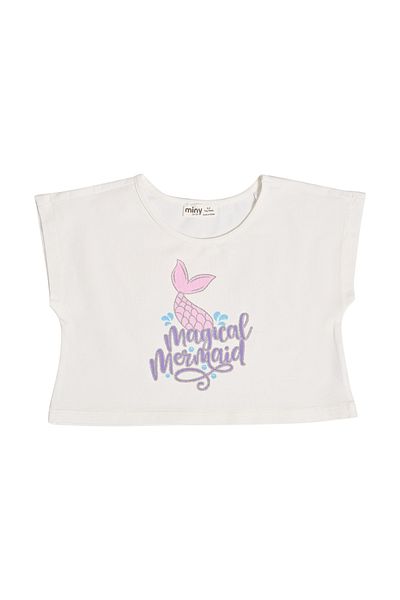 Miny Center Λευκό T-Shirt - Κορίτσι