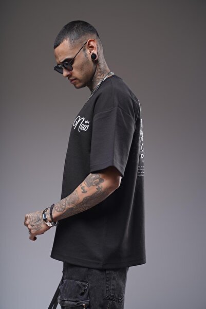 king brich Μπλουζάκι Unisex Oversize Fit με εμπριμέ λεπτομέρεια κεντήματος