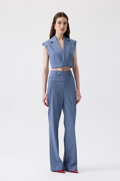 rue Indigo Trousers with Ironing Detail