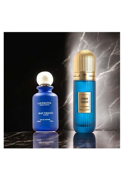 IBRAHIM ALQURASHI Two Spanish Tobacco fragrances with Blue Tobacco