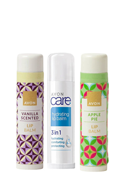 AVON Vanilya ve Elmalı Turta Kokulu Nemlendirici Dudak Balm Paketi