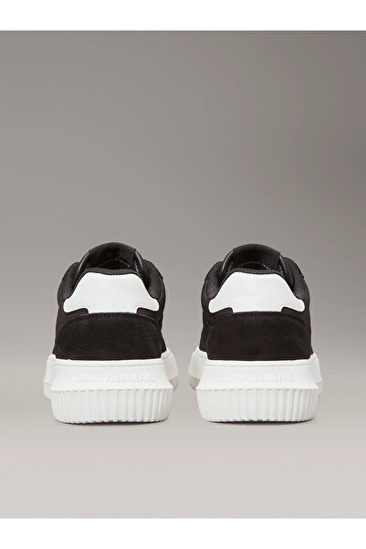 Calvin Klein Kadın Normal Rahat Taban Dikiş Detaylı Düşük Bilekli Siyah Sneaker YW0YW01768-0GM