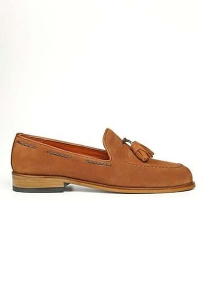 Byterre Vittorio Genuine Leather Handmade Mink Suede Leather Loafer