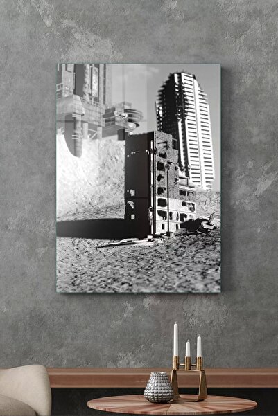 Decovetro Glass Painting Vintage Cityscape