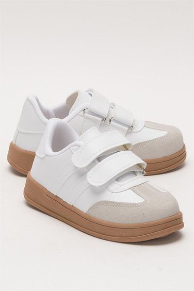 Liger Unisex pohodlné lehké dětské sportovní boty na suchý zip BÍLÁ