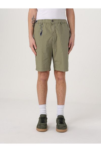 PAUL&SHARK Men's Regular Waist Straight 100% Cotton Green Shorts 25414026 -440