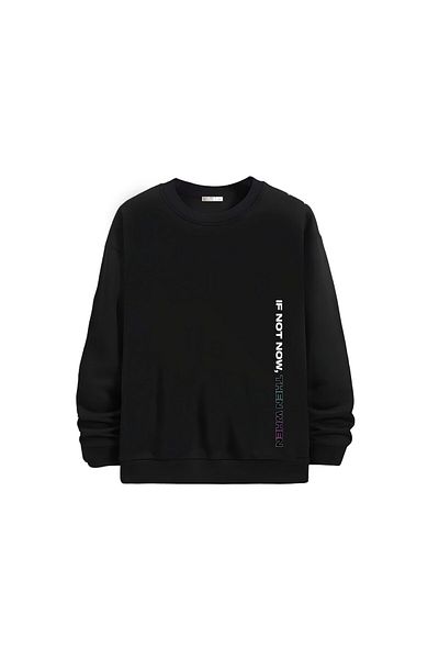 Gölge Store Μοντέρνο κομψό φούτερ με στάμπα Unisex Crew Neck 1374
