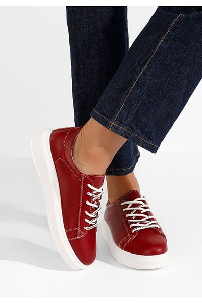 B T Shoes Sneakers dama piele Atrium rosii
